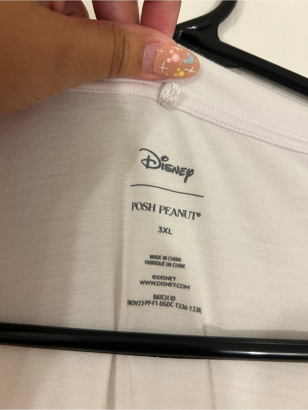 Disney White Graphic Tee by Posh Peanut with Black Logo - Picture 2 of 6